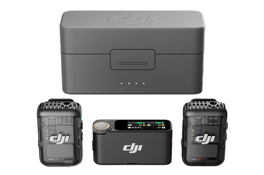 DJI Mic 2 Wireless Microphone System/Recorder for Camera & Smartphone (2TX + 1RX + Charging Case)