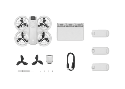 DJI Neo Combo - Palm-Sized 4K Stabilized Video Drone with 3 Batteries